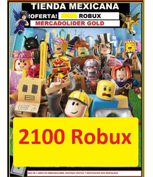 Roblox Robux 2100 Robux Mercado Libre - tarjeta de robux mexico