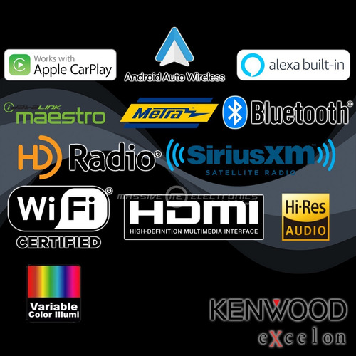 Pantalla Kenwood Dmx907s Carplay Android Auto Wireless + Cam