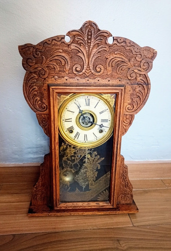 Reloj Antiguo De Cuerda Wm L Gilbert Clock Co. Siglo 18