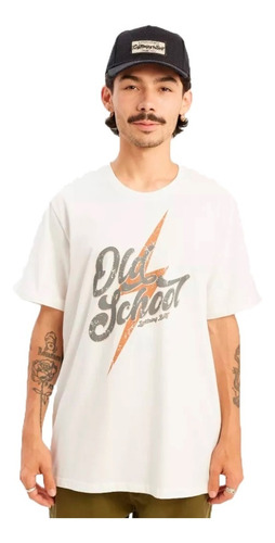 Remera Lightning Bolt Lifestyle Hombre Old School Blanco Cli