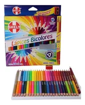 Comprar Lápiz Bicolor Shely 9403 2448 48 Tonos Lápiz-duo Sacapuntas Carmin