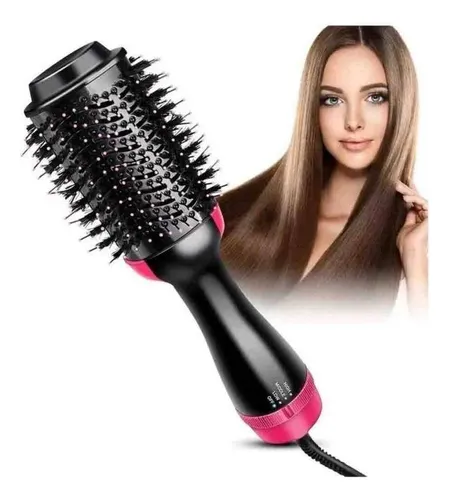 Cepillo de aire caliente estilizador y secador, cepillo giratorio para  salón de belleza en casa, peine giratorio eléctrico 2 en 1 para cabello  rizado