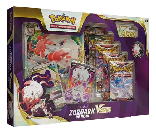 Pokémon Hisuian Zoroark Vstar Premiun Collection Español