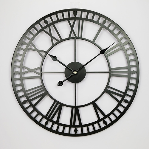Imagen 3 de 9 de Reloj De Pared Metalico Grande Oficina Recepción Moderna