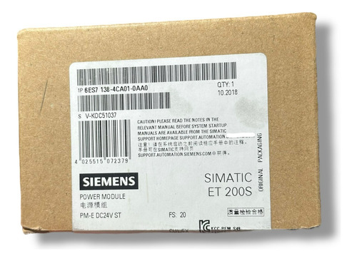Modulo Siemens 6es7 138-4ca01-0aa0