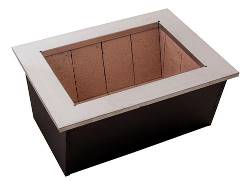 Caixa Braseiro Churrasqueira Gourmet Em Aço Preta 60x45x28cm