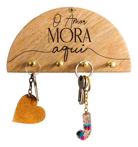 Suporte De Chaves Chaveiro Para Parede Criativo De Madeira