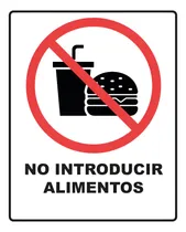 Comprar Señalamiento Prohibido Introducir Alimentos Letrero 30x30cm