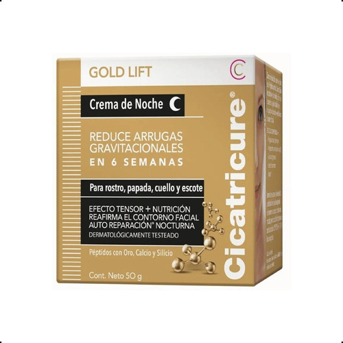 Crema De Noche Cicatricure Gold Lift Reduce Arrugas 50g