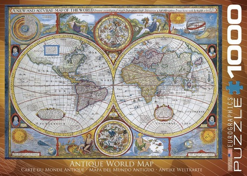 Mapa Antiguo Vintage Rompecabezas 1000 Pz Eurographics