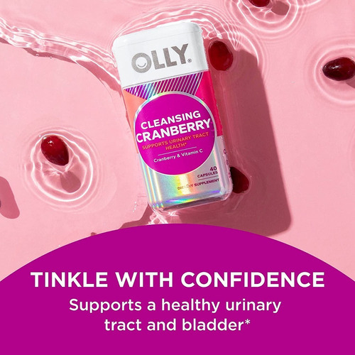 Imagen 6 de 7 de Olly Cleansing Cranberry | Apoyo Tracto Urinario 40 Cápsulas Sabor Sin Sabor