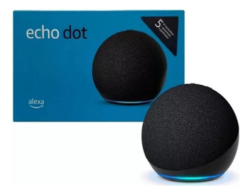 Echo Dot Alexa 5 Geração Processador Som Premium -pto