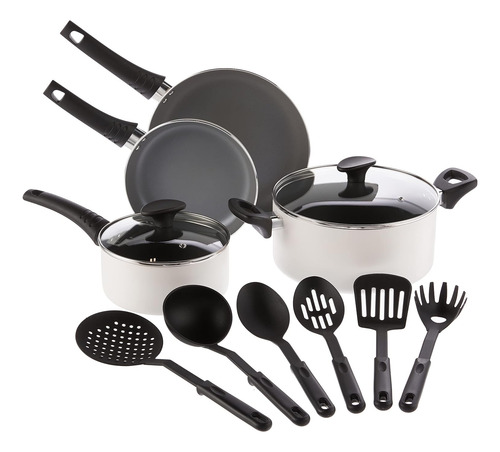 Juego De Utensilios De Cocina, Ollas Y Sartenes Con Utensili