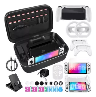 Kit Accesorios Funda Para Nintendo Switch Oled Con Estuche