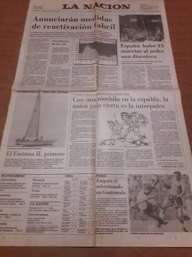 Diario La Nación 15 01 1990 Zulema Menem Valdano Regata 