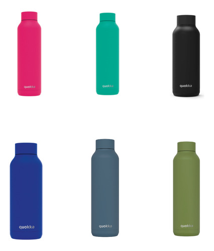 Botella Quokka 630ml Solid Steel Lisas Color Verde Agua