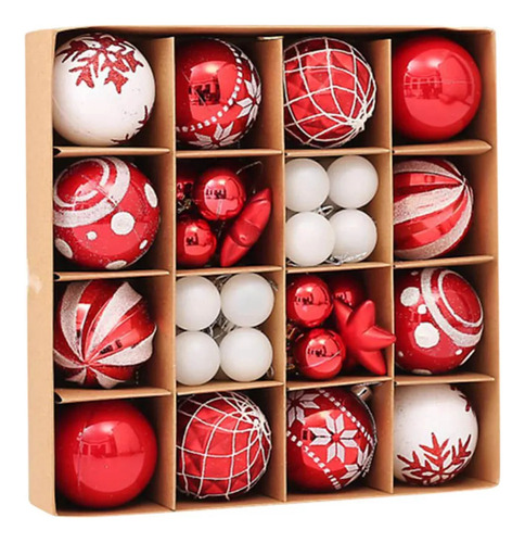 42 Piezas De Adornos De Bolas De Navidad, Decoración Para Ár