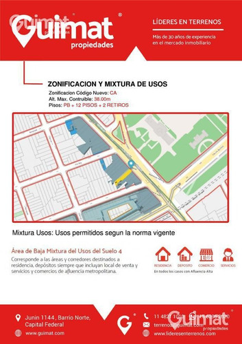 Imagen 4 de 12 de Terreno Av. Santa Fe - Palermo - Lideres En Terrenos - Guimat Propiedades