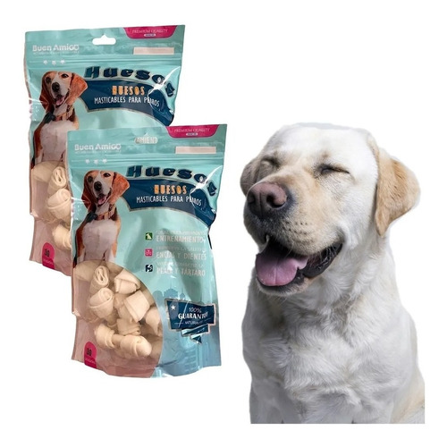 Pack 60 Snack Huesos Cartílago Masticable Comestible Perro 