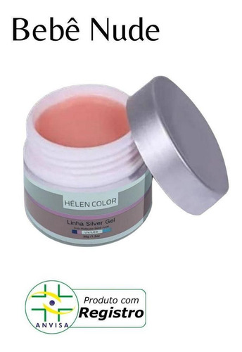 Gel Para Unhas De Gel Helen Color Silver - Bebê Nude 35g