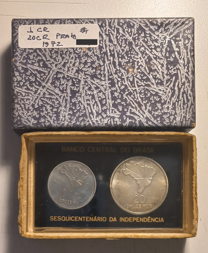 Moedas Sesquicentenario 1 E 20 Cruzeiros - 1972 (Usado)