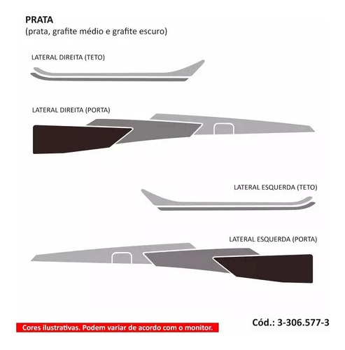 Adesivo Faixa Lateral Mercedes Mb 1113 1313 1513 Prata