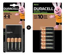 Comprar Cargador Duracell + 10 Pilas Aa Recargables De 2500mah 