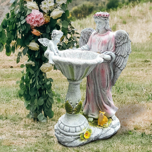 Estatua De Ángel Sólida Con Luz Solar, Artesanía