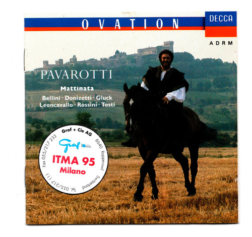 Fo Pavarotti Mattinata Itma Milano 95 Decca Cd Ricewithduck