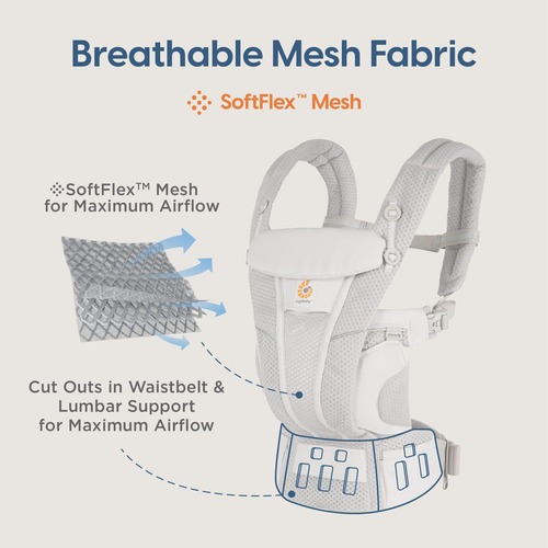 Portador De Bebê Ergobaby Omni Breeze De Malha Respirável Pr
