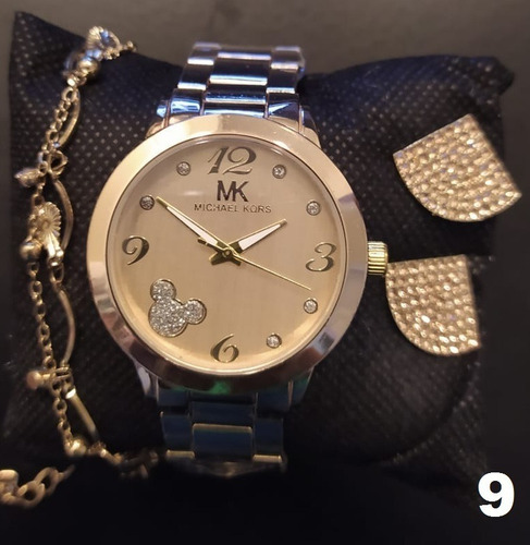 Conjunto De Relógio Feminino - Brincos - Pulseira+ Caixa