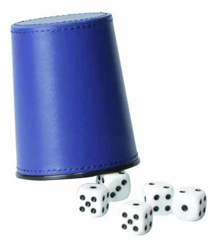 Set 4 Juego Mesa Dados Y De Cachos De Cuero De Colores