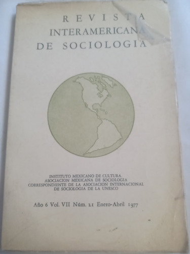 Revista Interamericana De Sociologia Enero Abril 1977
