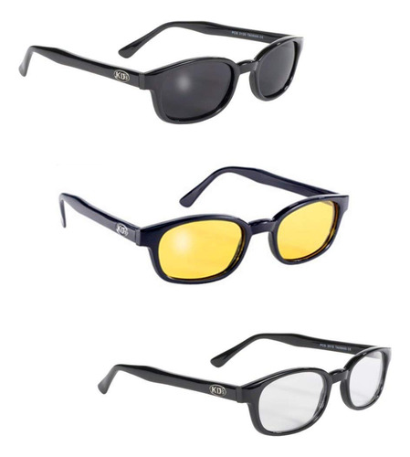 Gafas De Sol Originales Con 3 Lentes Ahumados Amarillos Y Tr