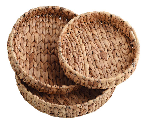 Cesta De Mimbre , Bandeja Tejida De Hierba, Bandejas Grande