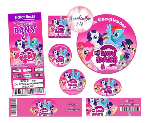 Invitacion Cumpleaños My Little Pony Kit Imprimelo Tú!!