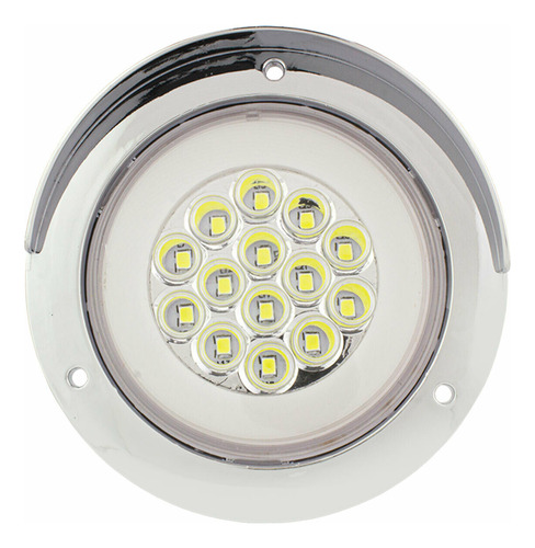 Plafón Redondo Blanco Tractocamión 12-24 Volts Tunelight