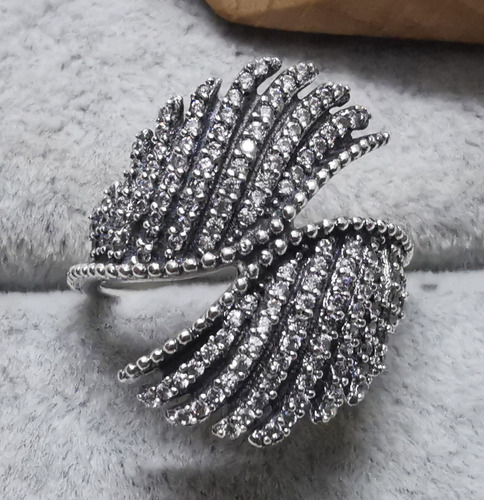 Pandora Ring Silver 190960cz Majestic Feathers