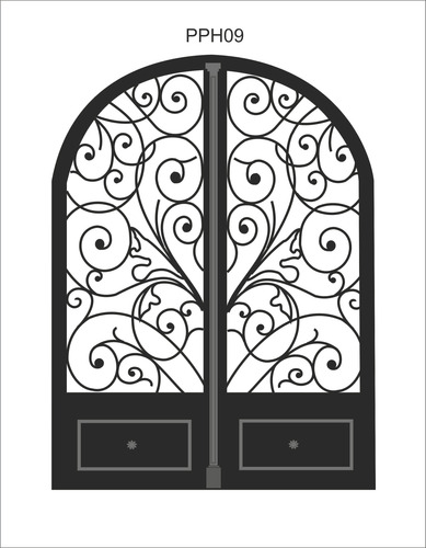 Presupuesto Antigua Puerta Con Reja Forjada De Hierro. Rejas