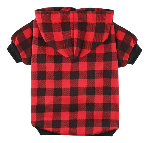 Sudadera Con Capucha L A Cuadros Para Perros Grandes Y Gatos Rojo Plaid