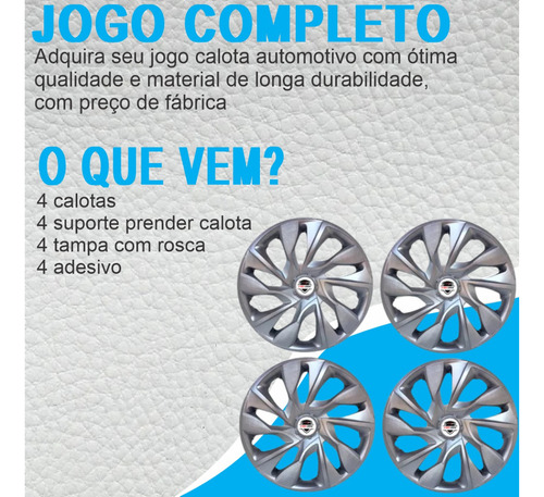 Jogo Calota Roda Carro Aro 15 Strada 2007 2008 2009 2010