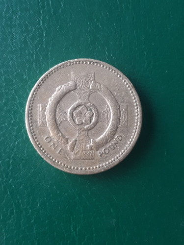 Moneda Inglaterra 1996 1 Pound Cruz Celta