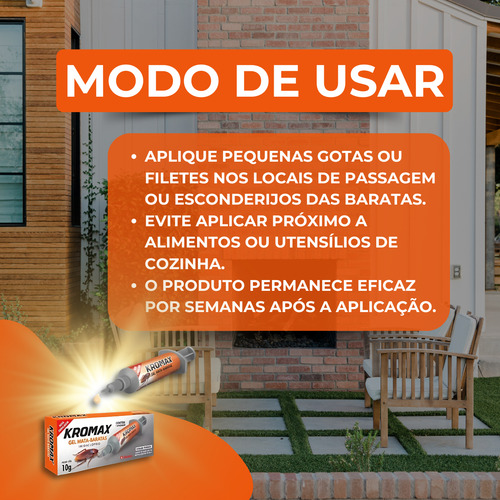 Kit 10 Inseticida Mata Baratas Gel Kromax Krodec | Lojão Do Ferro