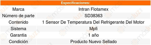 Sensor Refrigerante Cts Fiat Palio R 1.8l L4 07 A 09 Intran