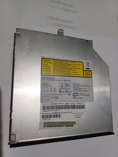 Lectora De Dvd/cd Rewritable Drive Mod: Ad7530a (Usado)