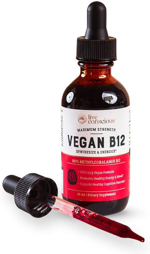 Vitamina Vegana B12 Gotas Líquidas Sublinguales Por Livewell