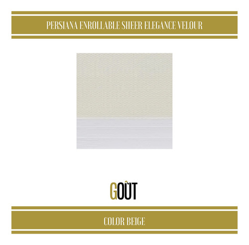 Persiana Enrollable Sheer Elegance Mod Velour 1.50 X 1.60 M