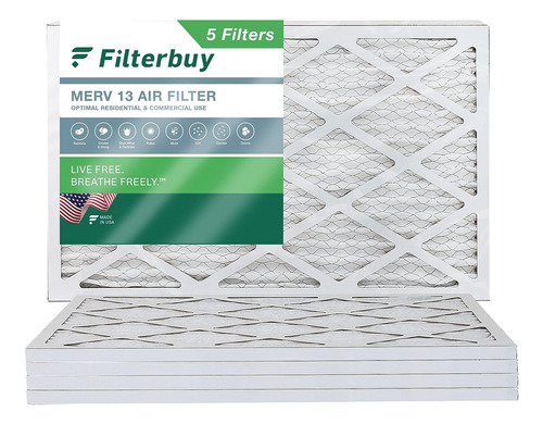 Filterbuy 24x36x1 Filtro De Aire Merv 13 Defensa Óptima (paq