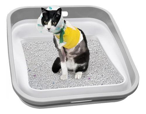 Caja De Arena Para Gatos Mayores Maohegou, Entrada Baja Abie