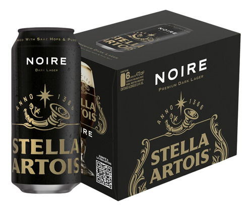 Cerveza Stella Artois Noire 473ml Pack X 6 Uni